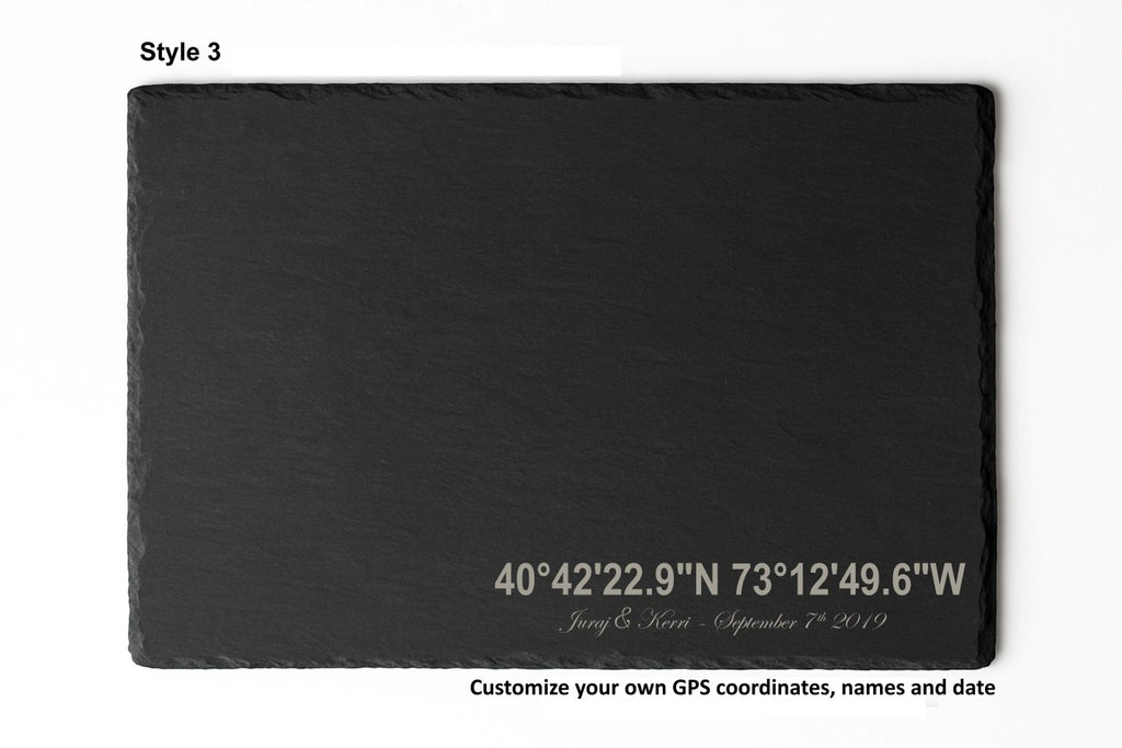 Personalized Engraved Slate Charcuterie Board – Wedding Anniversary Gift