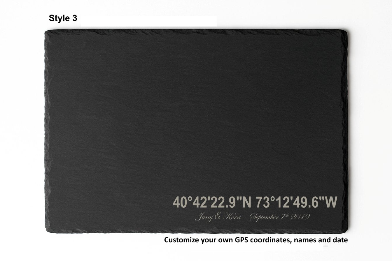 Personalized Engraved Slate Charcuterie Board – Wedding Anniversary Gift