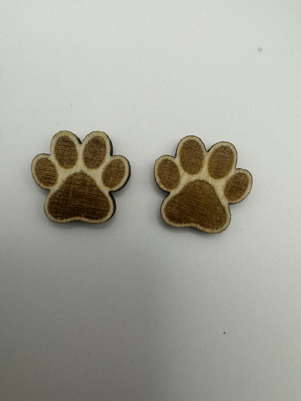 Wood Engraved Stud Earrings: Animal & Icon Designs, Hypoallergenic