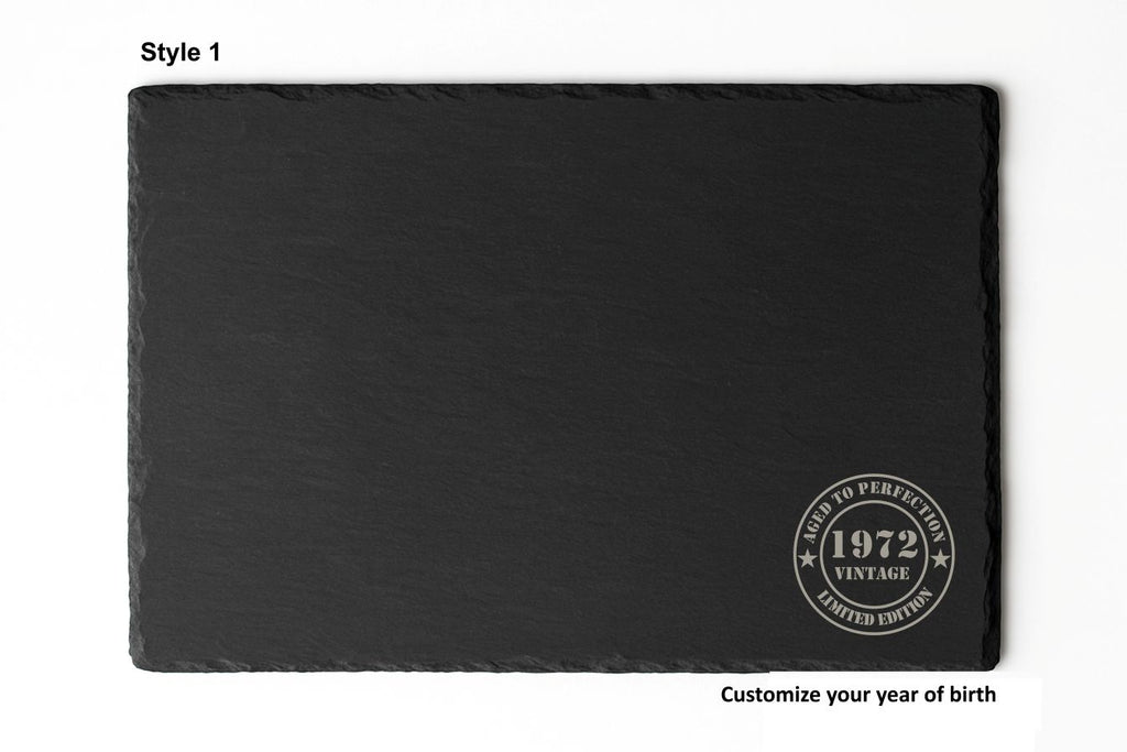 Personalized Engraved Slate Charcuterie Board – Wedding Anniversary Gift
